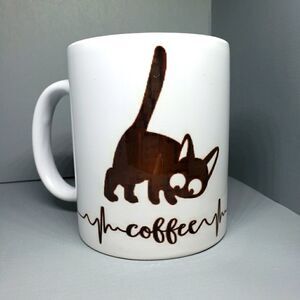 Coffee mug, Coffee kitty with ekg